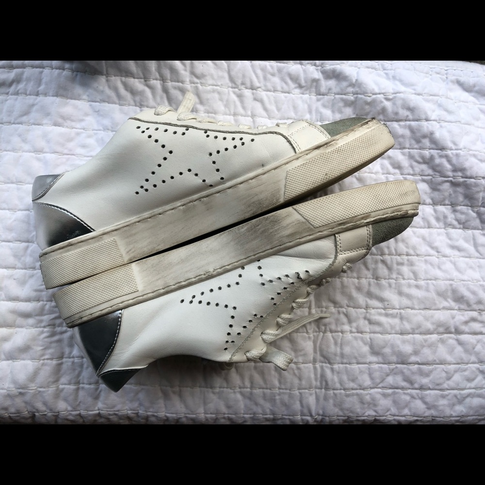 Steve Madden Rezza leather and suede star sneaker